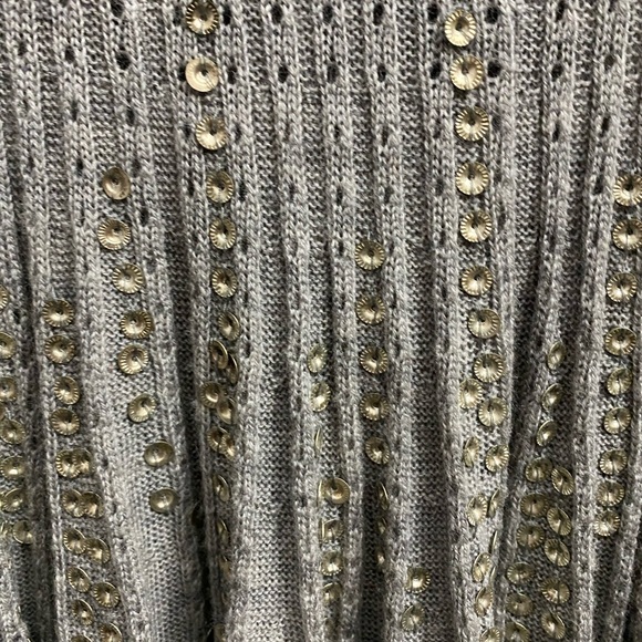 Susana Monaco Cotton Grey Embellished Skirt Size Small - Picture 5 of 5